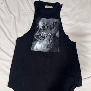 Darc Sport Black Tank Top with Wolf Graphic